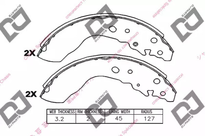 Комлект тормозных накладок DJ PARTS BS1019